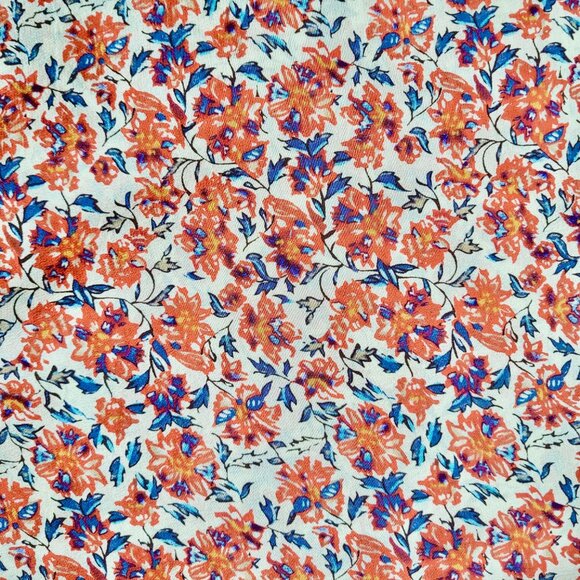 Rebecca Taylor 100% Silk Short Sleeve Blouse In Cute Floral Print Sz 10 - Picture 7 of 9